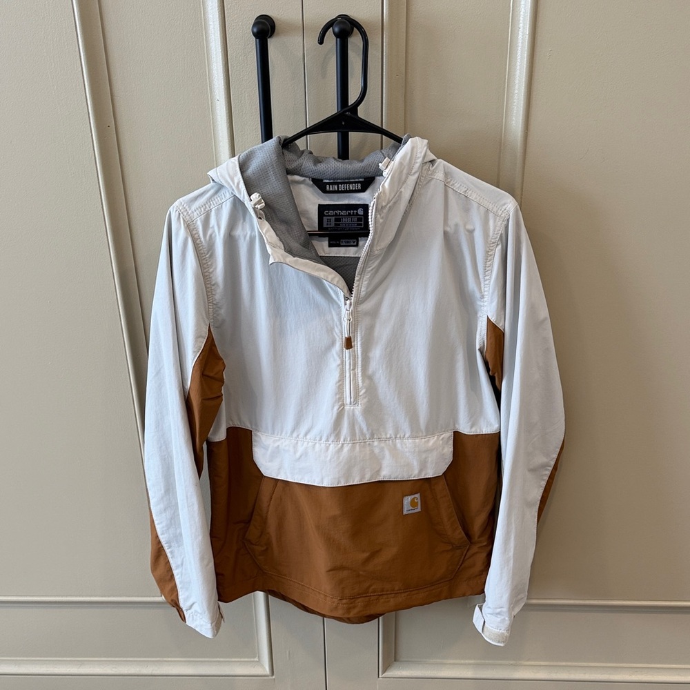 Carhartt White and Brown Women's Hoodie